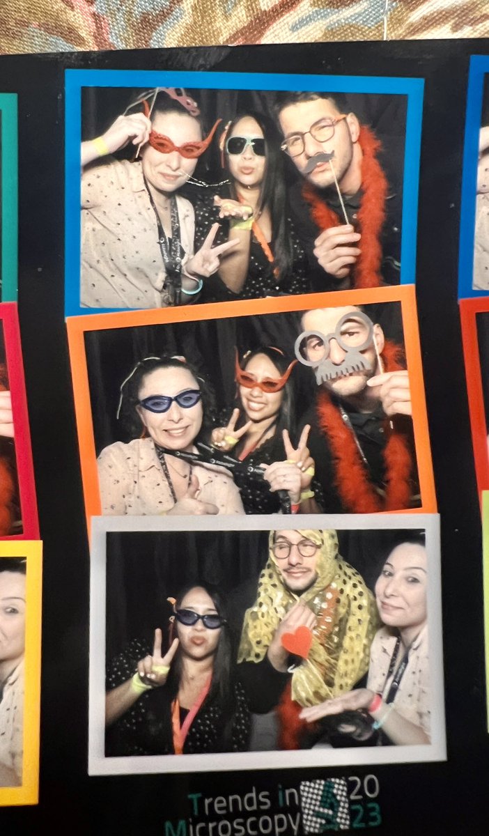 GabrielaMoranSc's tweet photo. Nice memories at #TIM2023 #weLoveMicroscopy #Abbelight #fluoNight 
Scientists having fun 💜💚💃🏻🕺🏻 @Ipekaltinoglu  @MadiMehdii https://t.co/kKeh5NI9e4