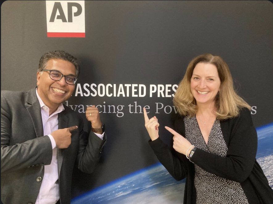 AmyLangfield's tweet photo. I’m the new Head of Newsletters at @AP. Very excited to work with @saeed_ahmed again. Photo credit: @schenAP Sign up: https://t.co/0dLYxqqZmX https://t.co/kREPSUuBA5