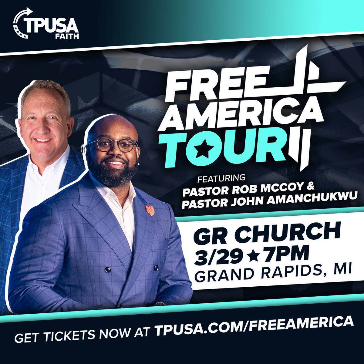 BlexitMi's tweet photo. Join Turning Point USA and Blexit at the Free America Tour! Click on the link below 👇 
https://t.co/fGppJ8Os5Q https://t.co/svfOnUcIcI