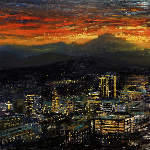 GrayArtus's tweet photo. New artwork for sale! - "Asheville Skyline at Sunset" - https://t.co/s8irax2sFW @fineartamerica https://t.co/JGlN9vKAnn
