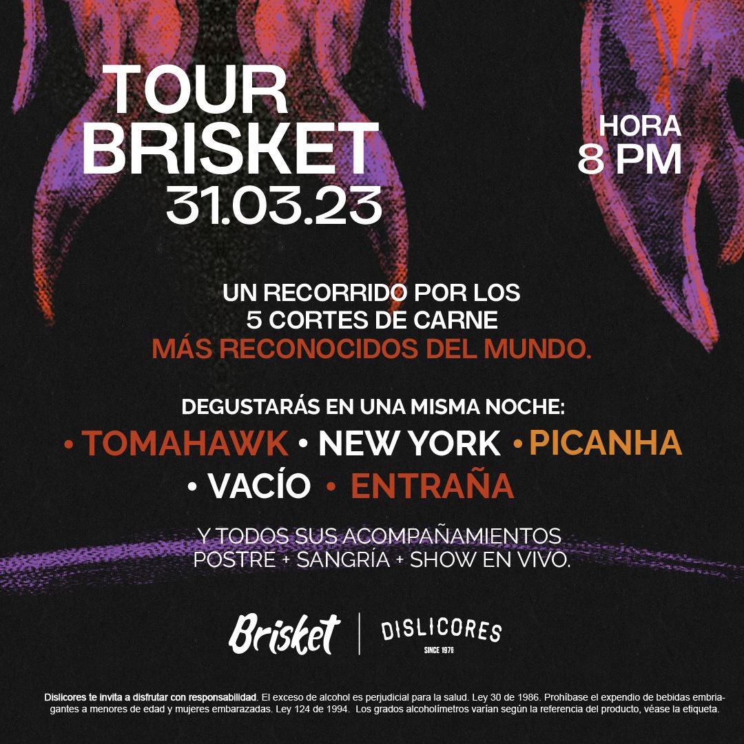 Cómo esta experiencia será inolvidable, Quiero que tú y tu acompañante disfruten de 1 pase doble en el #TourBrisket. 🥩🔥✌️
⬇️ ¡ES MUY FÁCIL! ⬇️
Participas dándole like y RT a este tuit y automáticamente ya estás concursando. 
El ganador se escoge el 29.03.2023 a las 7:00PM