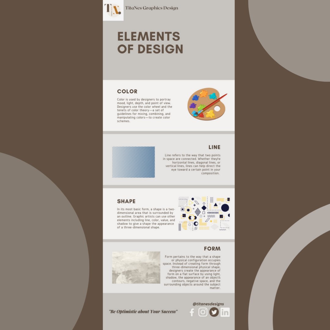titanesdesigns's tweet photo. The elements of design are the fundamental aspects of any visual design including shape, color, space, line, and texture.
Be Optimistic about Your Success🦋

#titatesdesigns 
#graphicsdesigns

Like and follow me on:😊
FB: https://t.co/I2u3b8heoA
Instagram: https://t.co/COOi3RXpIj https://t.co/wz3MPtJ7pZ