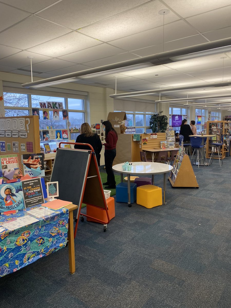 WilshireLibrary's tweet photo. How wonderful to have teacher librarians from across our board sharing our space today. What happens when you put a bunch of passionate T-Ls in the same room? Tons of planning and excitement for student centred school libraries! #ONSchoolLibraries #SchoolLibraryJoy https://t.co/Tenqyqe6eT