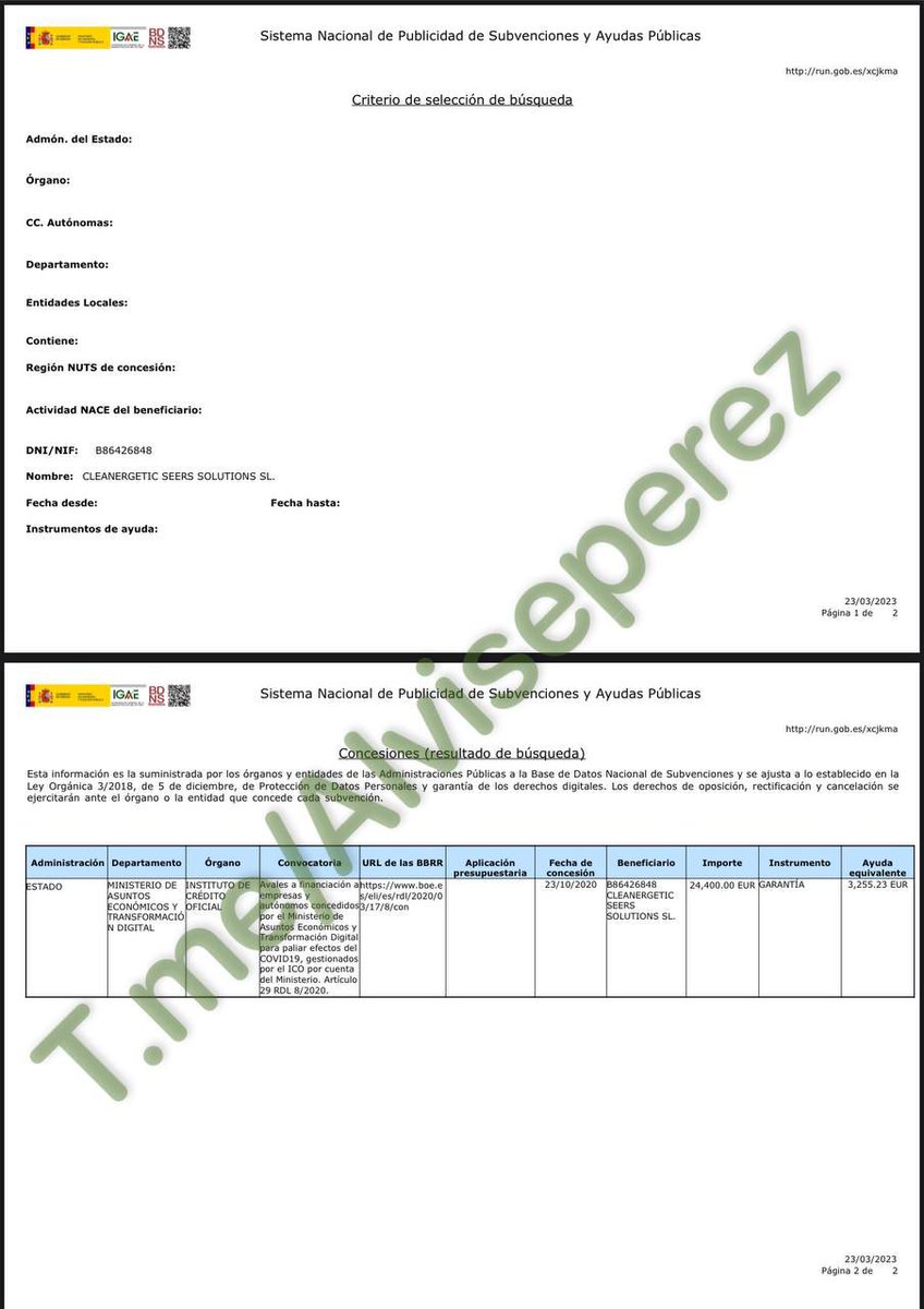 Alexistwa's tweet photo. 🔴 Patxi López cena en el Restaurante Ramsés el 21 de octubre de 2020 con 15 diputados. Entre ellos, los de la trama corrupta.
El 23 de octubre de 2020, apenas 48 horas después, se concede el aval a Cleanergetic por importe de 40.000 €
>Alvise https://t.co/YporjT241M