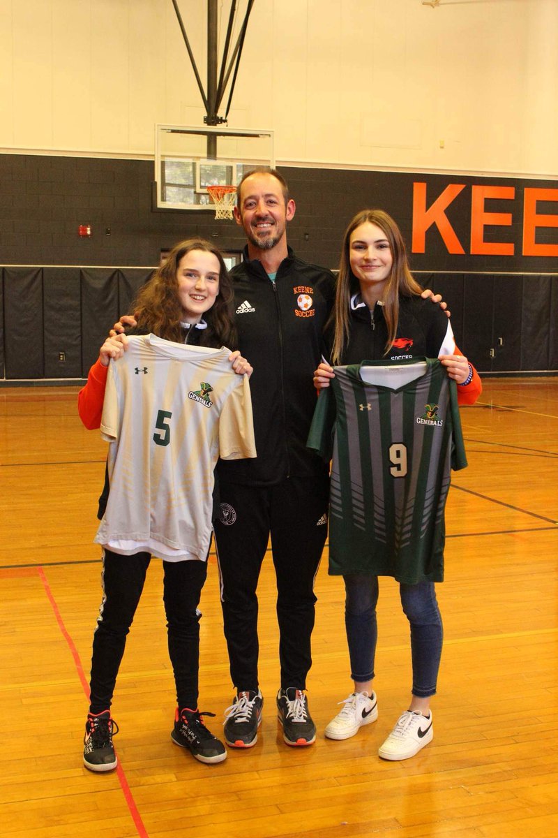 yourherodamon's tweet photo. Two more in the door for this fall! Haylie Buysse and Marley Harmer from Keene! Two great people and not bad soccer players either! I love a striker that loves scoring goals (50 goals in last two seasons) and wears the number 9! 

@HerkimerGeneral #Futuregenerals #HerkSoccer https://t.co/Z5jGBrEh65