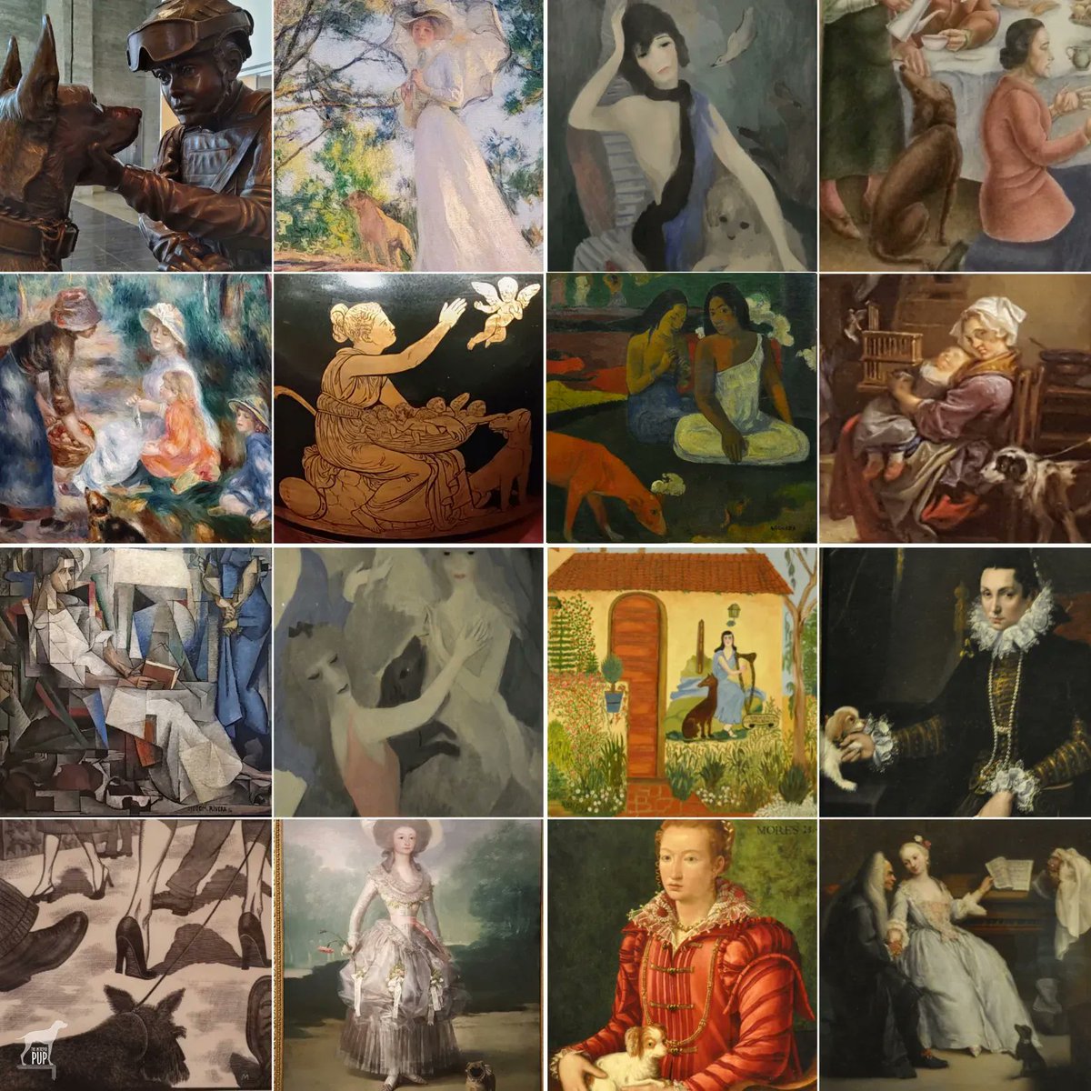 IntrepidPup's tweet photo. 🎨🐕 We’ve had a nice response to our bonus #ArtfulPup posts for #WomensHistoryMonth, featuring works of art we’ve encountered that depict dogs with women and girls. So, here’s another one! #dogsinart #museumdogs #canineart
🧵 1/3 https://t.co/UVMQqZv70L