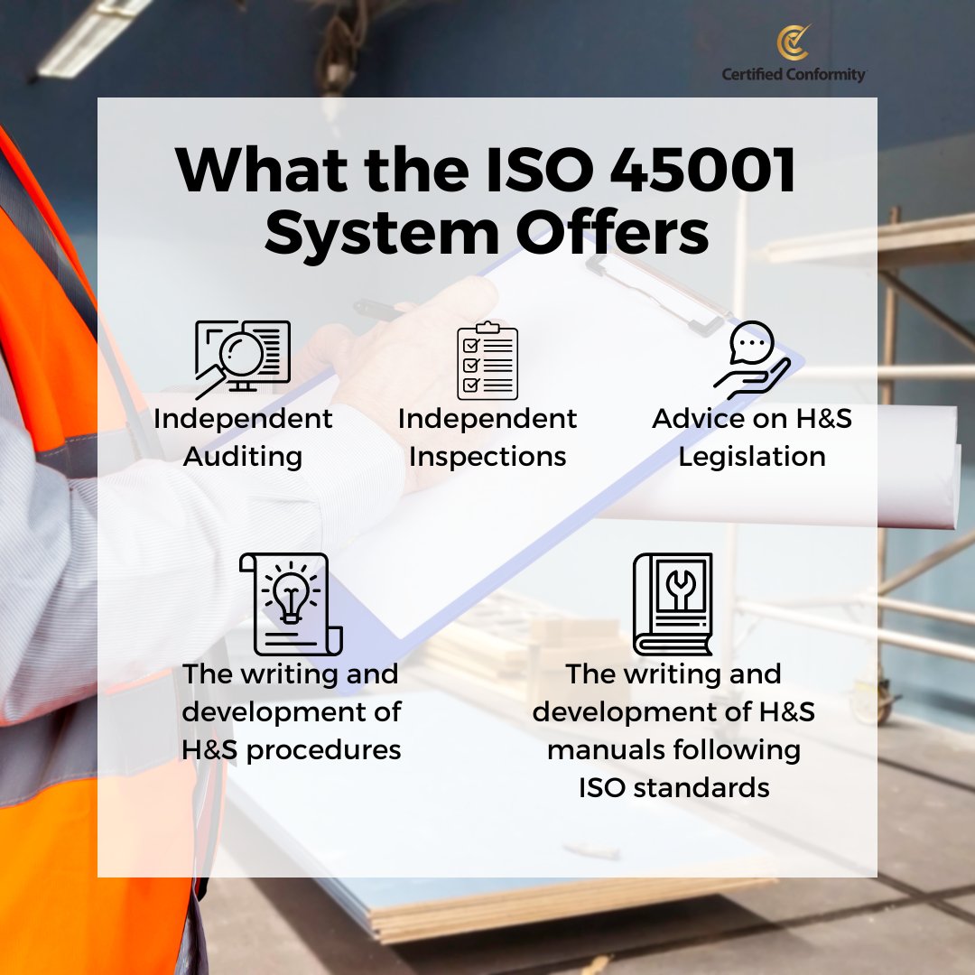 It enables organisations to manage risk, ensure compliance with legislation and provide a safer working environment for employees👍

Contact us today actqms.co.uk/contact/ 

#ISO45001 #HealthandSafetyManagementServices #iso #isocertification #certification #training