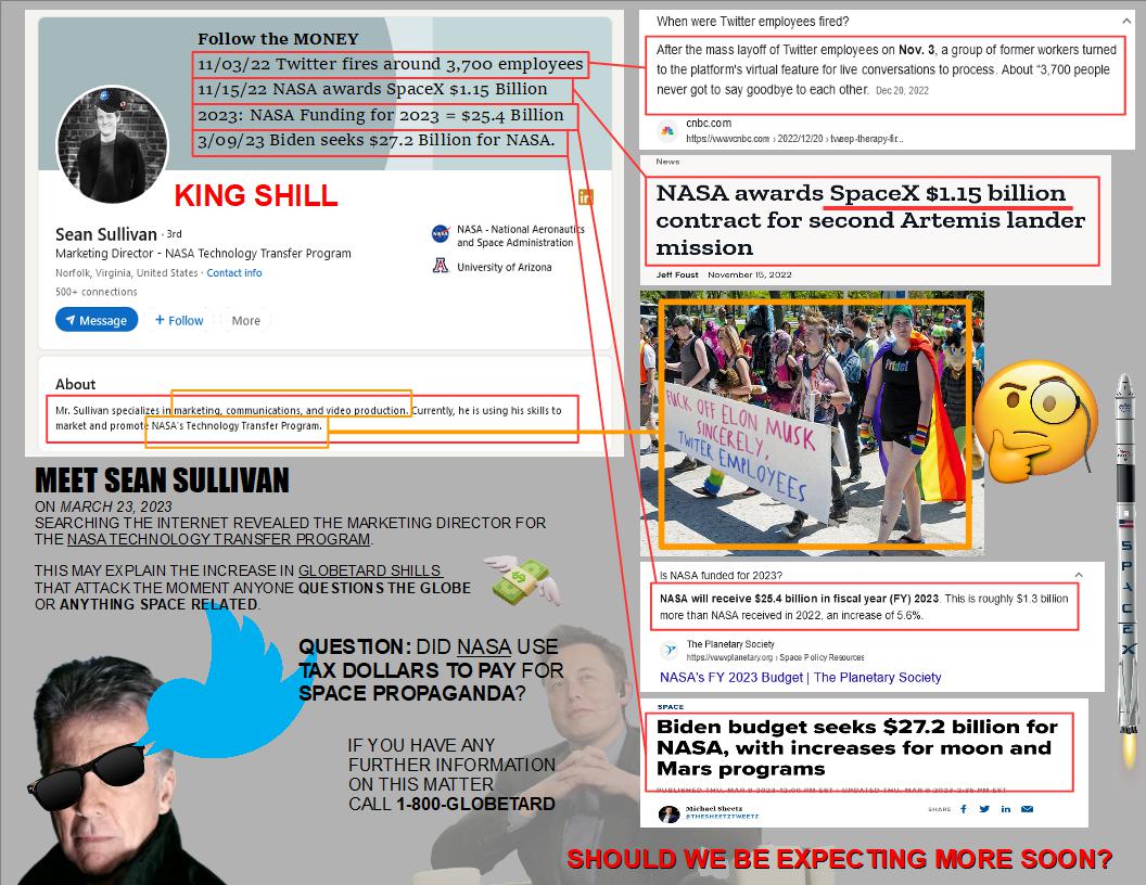 MoneyGrabbler's tweet photo. #SeanSullivan's Linkedin page was found while searching the internet for clues as to who is paying for these Globetard Shills.
Based on a little research, a few points of interest were noted.
Could Sullivan be the King Shill?
Should we be expecting more?
You decide. https://t.co/qwfyDP1mpo