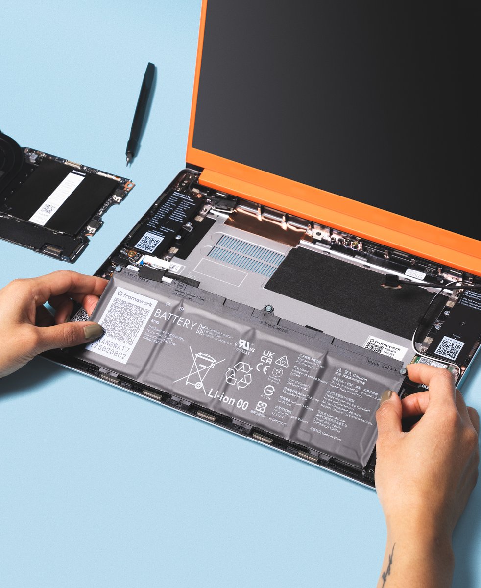 FrameworkPuter's tweet photo. We announced a lot today! Let us know what you think of the upgraded Framework Laptop 13, now with the latest Intel and AMD processors, and the brand new Framework Laptop 16. https://t.co/lONw7HqQmI https://t.co/jYSOmhNBid