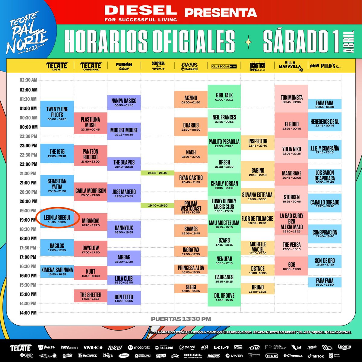 LeonLarreguiHQ's tweet photo. 1 de abril, 6:35 pm en el Escenario Tecate Light de @TecatePalNorte https://t.co/8tknsMPZ2D