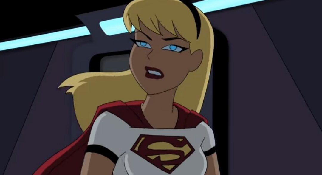 AnimatedJL's tweet photo. Green Arrow: ..This whole trip might just prove the kid shouldn't eat nachos before bed.

Question: Peanut butter sandwiches.

Supergirl: How did you?.. What, do you go through my trash?

Question: Please .... I go through everyone's trash.
Fearful Symmetry #JLReunion https://t.co/S2792bwbfB
