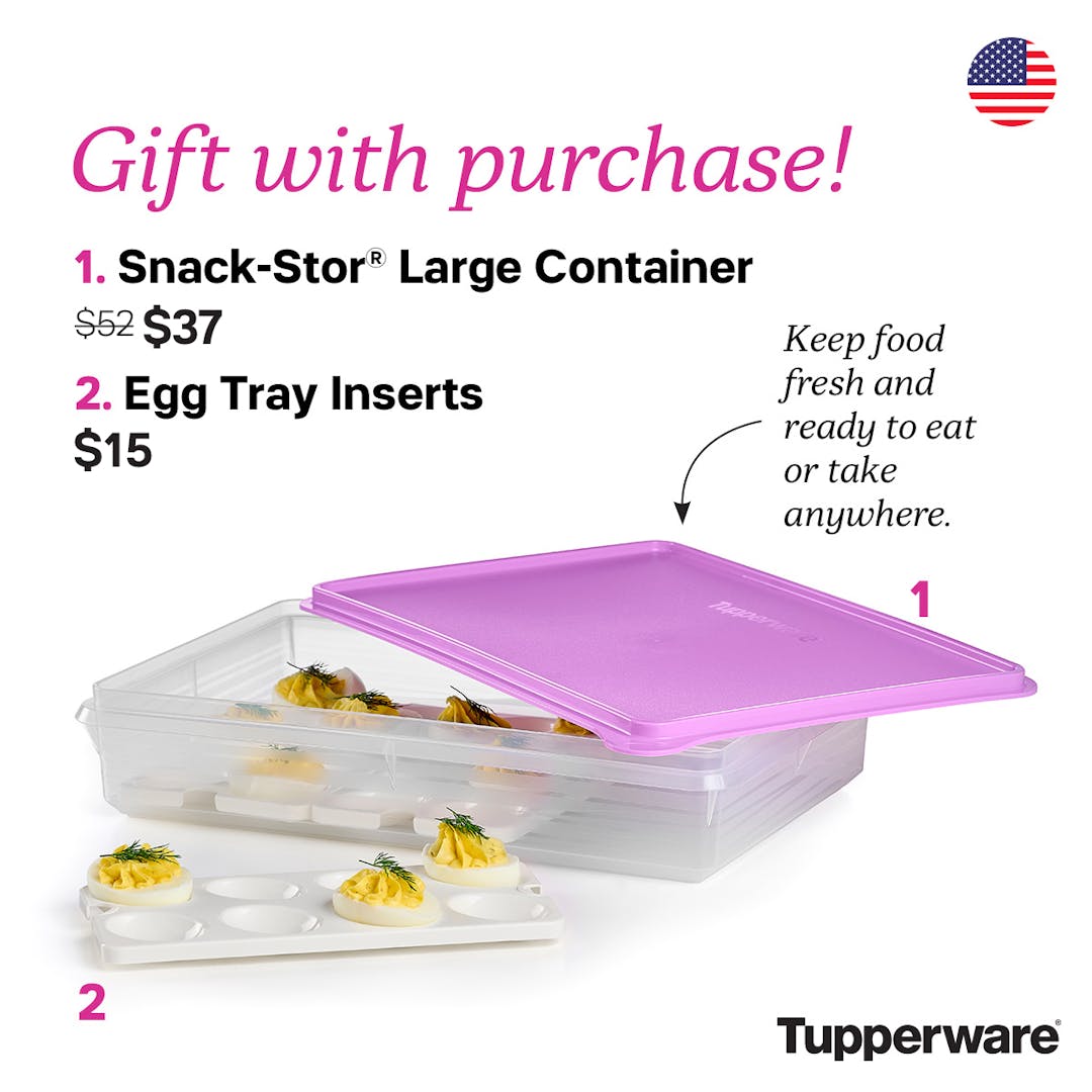 Snack-Stor® Large Container/ Egg Tray Inserts: They’re back! Perfectly sized and highly specialized. go.tupperware.com/53862q