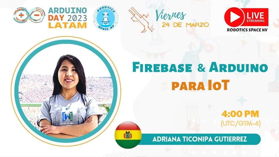TiconipaAdriana's tweet photo. Hola Firebasers🙋‍♀️🔥!
Se viene el Arduino Day 2023 Latam🚀!
Donde hablaré sobre mi tecnología favorita de Google: @Firebase y @arduino para aplicaciones IoT🤓!
Nos vemos el día de mañana! 
🙌👩‍💻♥️🇧🇴🚀
@WomenInFirebase @WomenTechmakers
 #arduinoday2023 #arduinoopensource https://t.co/XfzYXfyYoO