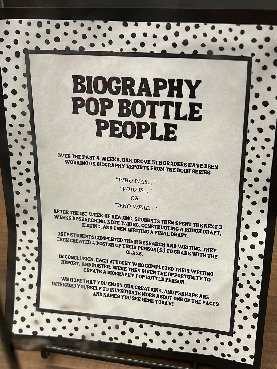 halfPR's tweet photo. Enjoying the biography pop bottles 5th grade did! #turner202strong #OGpride https://t.co/o5GrzNGGgP