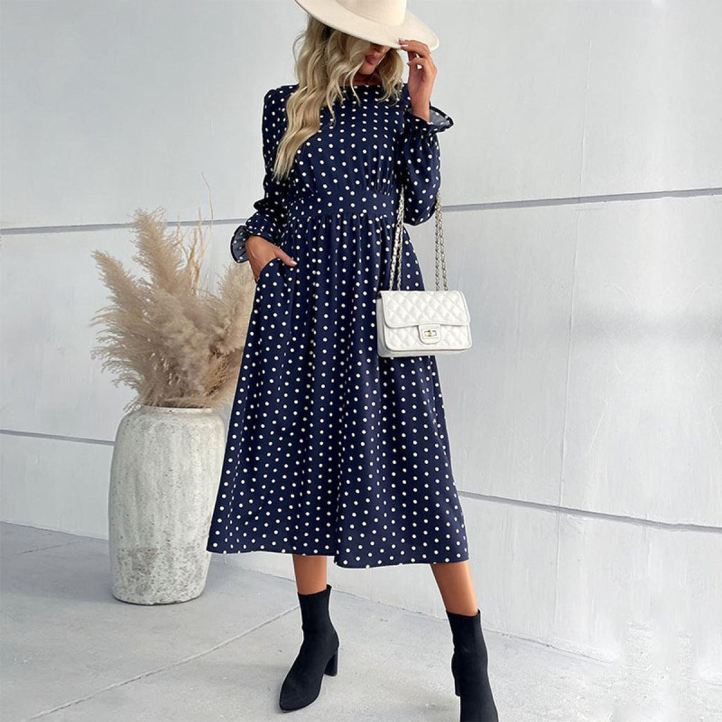 l_mkee's tweet photo. Check out this product 😍 Round Neck Ruffle Long-Sleeved Polka-Dot Midi Dress 😍 
by Kiwidrop starting at $22.99. 
Shop now 👉👉 https://t.co/3msTe5gB8S https://t.co/u8A5kuHWAG