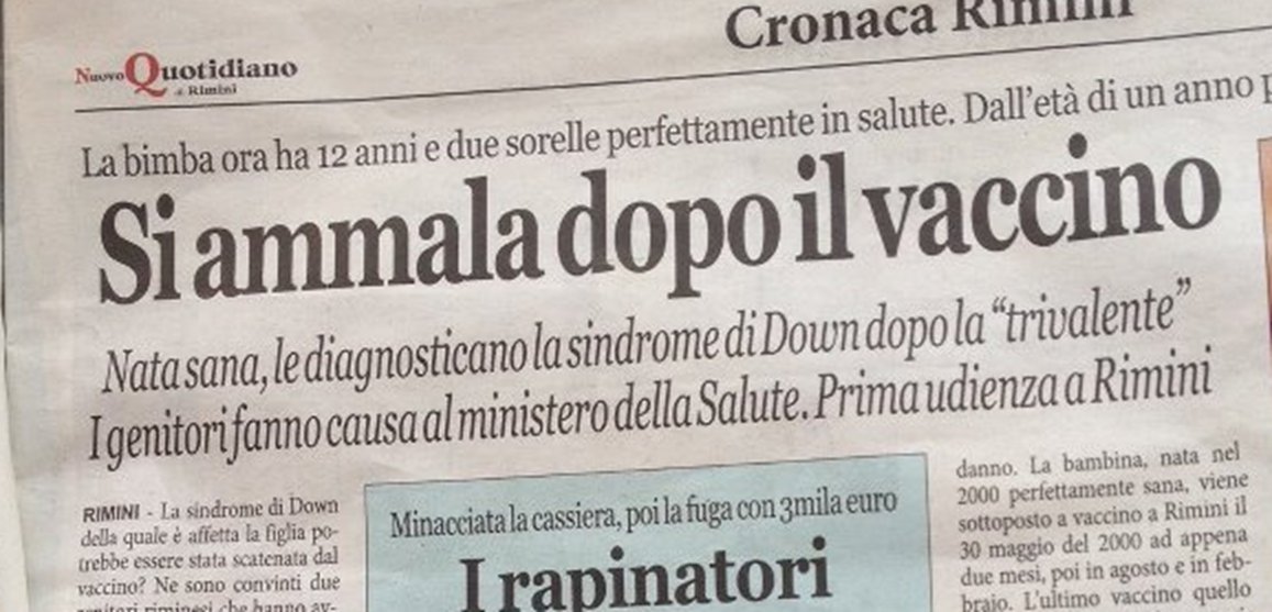 RobertoBurioni's tweet photo. I vaccini fanno male. L'ho letto sul giornale. https://t.co/AVQsPEGLIX