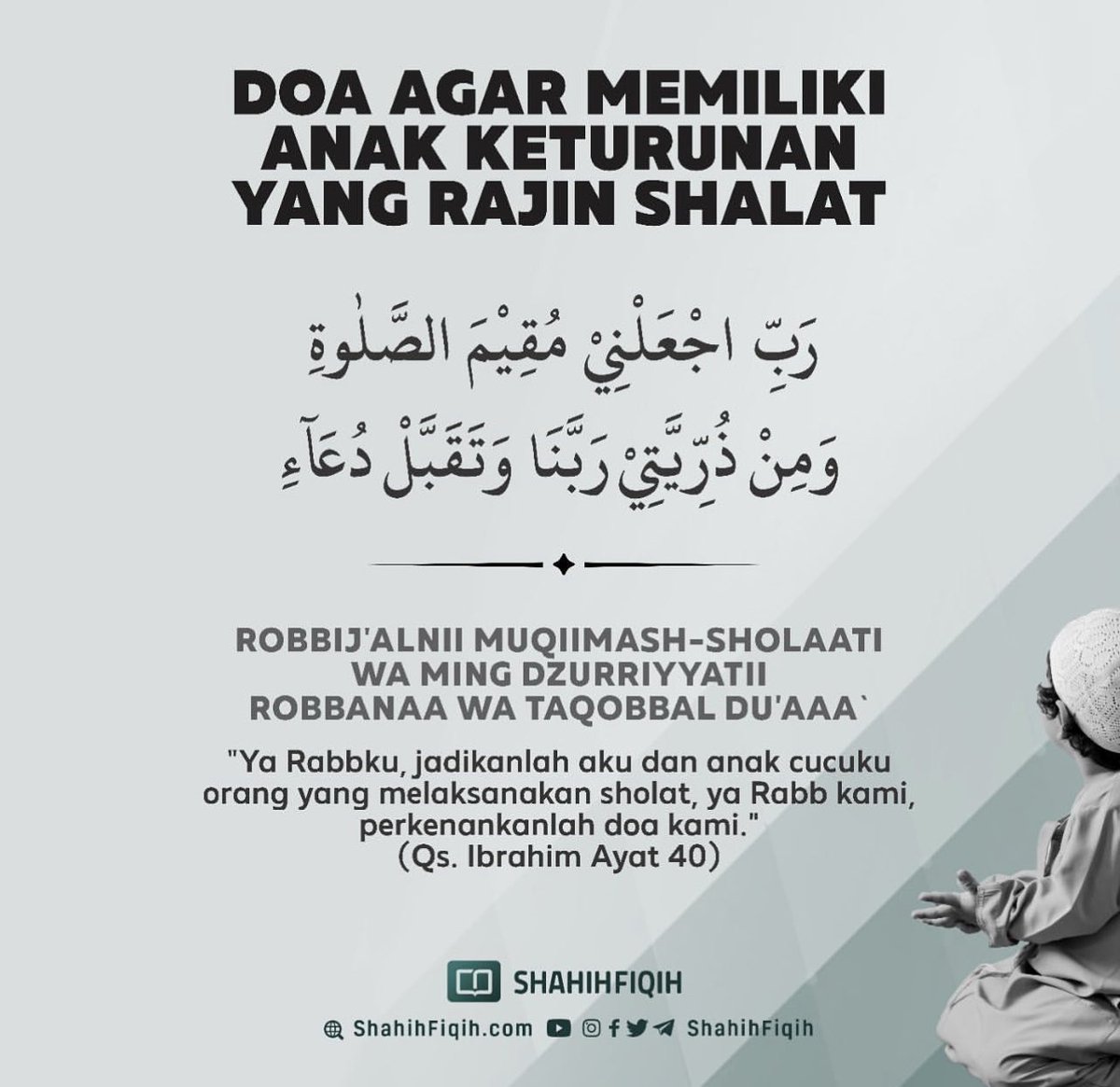 SantapanMinda's tweet photo. Doa agar memiliki anak keturunan yang rajin solat. 🤲🏻 https://t.co/34Z33zOaut
