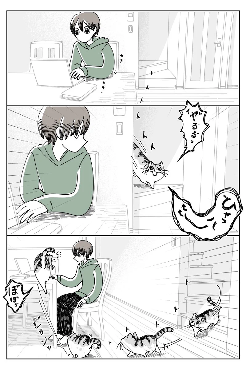 ハイテンションな頭突きも落ち着いた頭突きも、すごく可愛い！可愛くて癒される「猫漫画」が話題に！