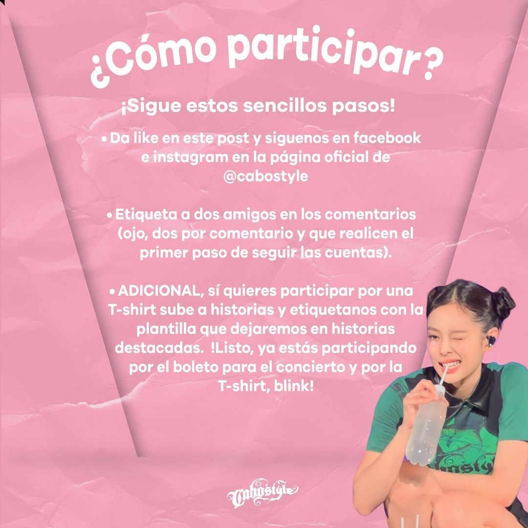 BLACKPINKMXCO_'s tweet photo. ¡GANA UN BOLETO PARA EL CONCIERTO DE @BLACKPINK! 💗🖤

Sólo tienes que seguir los pasos que se encuentran en este post. 

¡No olvides seguir las cuentas de #cabostyle  #blinkyucatan y nosotros en Facebook, Instagram y Twitter! 

¡Mucha suerte BLINK!💗🖤

#BLACKPINKMEXICO https://t.co/p1gmQplv5S