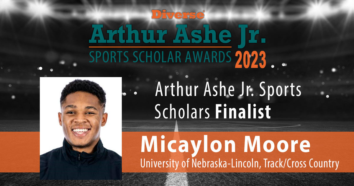 TheEDULedger's tweet photo. We're delighted to announce that Micaylon Moore of @NUTrackandField is a 2023 Arthur Ashe Jr. Sports Scholars Finalist for Male Athlete of the Year! https://t.co/W4oYB9tICj