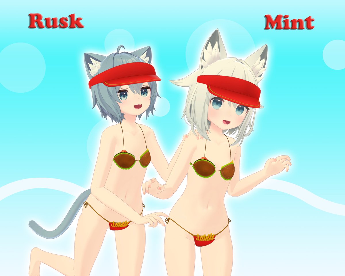 Support for Rusk and Mint has been added to the Burger Bikini booth page. 

bakaranger.booth.pm/items/3710964