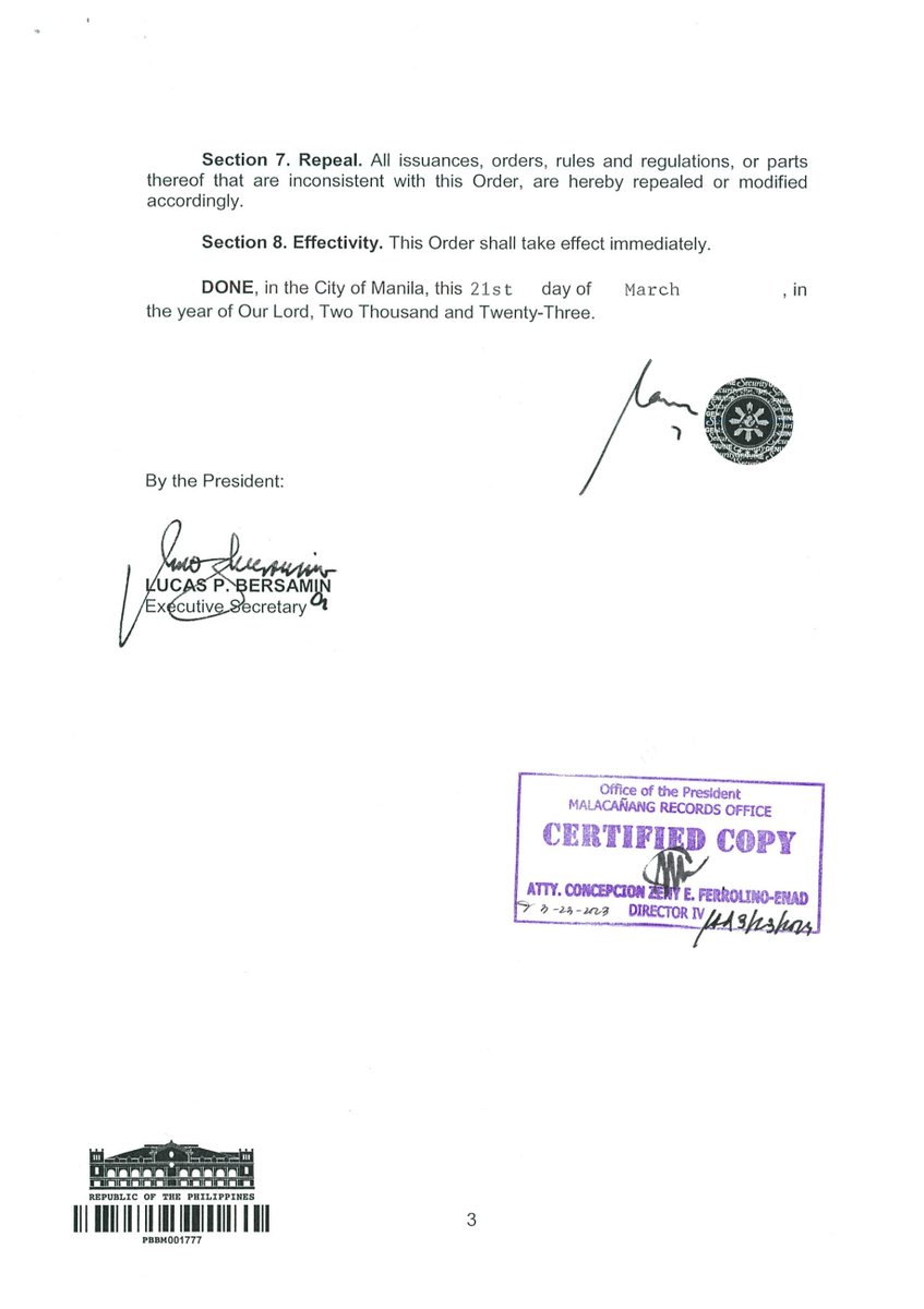 LOOK: Malacañang issues EO20, establishing a Presidential Help Desk to address the financial and medical requests for assistance being submitted by the public to the Office of the President.