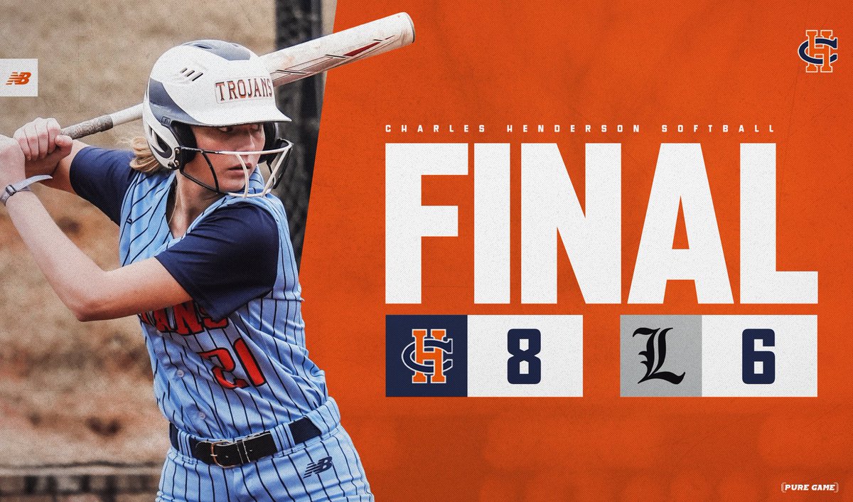 athletics_CHHS's tweet photo. Way to go Lady Trojans! 
CHHS Varsity Softball defeats 
GW Long // 8-6

#WeAreTrojans / #CHHSsoftball / #LadyTrojans / #CharlesHendersonTrojans https://t.co/Rrj3U0So8U