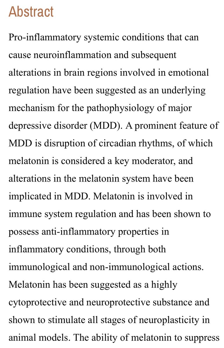 Grimhood's tweet photo. Associations between Melatonin, Neuroinflammation, and Brain Alterations in Depression https://t.co/r7mRVzOwAb

Bright days, dark nights. #BDDN https://t.co/kCsMLBSmk3