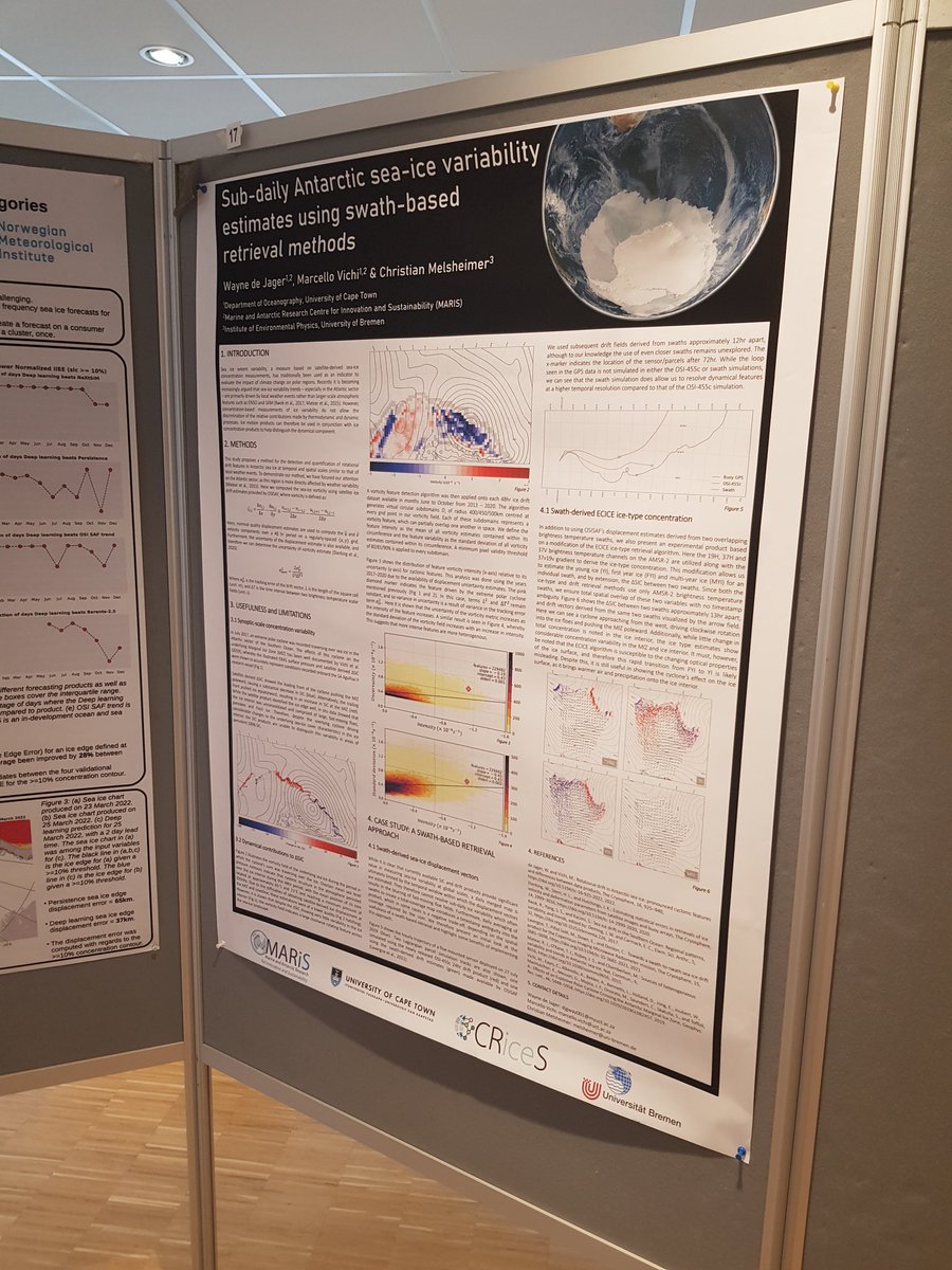 waynedj's tweet image. Really grateful to be able to attend #IICWGDA11 in beautiful Oslo this week! 🇳🇴 Thank you to the organizers and participants for bringing so much sea ice knowledge into one room. Lots of new ideas to take home and think about... ❄ @MARIS_UCT @CRiceS_H2020 @OceanographyUct