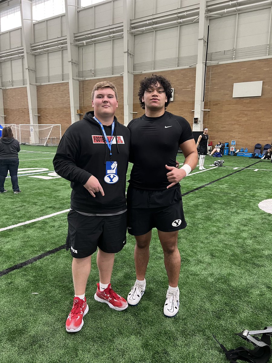 Thank you <a href="/BYUfootball/">BYU FOOTBALL</a> for the visit to watch the spring practice had a great time! <a href="/Coach_DFunk/">Darrell Funk</a> @rafemaughan @coach_OFFA <a href="/CoachKofe/">Coach Kofe</a> <a href="/bcavi68/">BJ</a> <a href="/cavemanfootball/">American Fork High School Caveman Football</a> <a href="/MooseB90/">Moose Bingham</a> <a href="/BYU_CoachJustin/">Coach Justin Anderson</a>