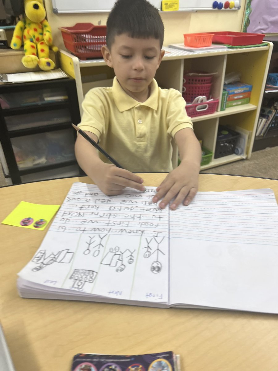 MrsStivale's tweet image. Look at my Kinders working hard on their “How To” writing!! #howtomakepasta #howtobuytoys #howtobuyfood @S7_Belleville @hellomisschip