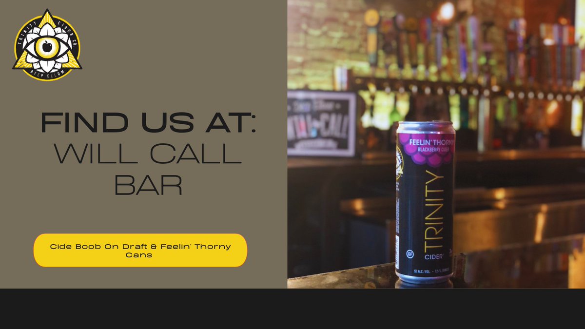 Winter may be over, but Trinity Cider at Will Call Bar is still in season! Come enjoy a crisp, refreshing glass tonight. 
#TrinityCider #WillCallBar #DeepEllum #drinklocal