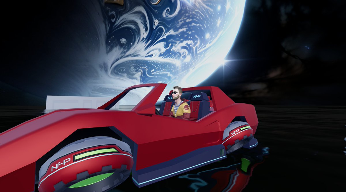 Making my way to new worlds in <a href="/newfrontier/">New Frontier</a> hovercar. #web3 #hyperfy #metaverse #NFTs