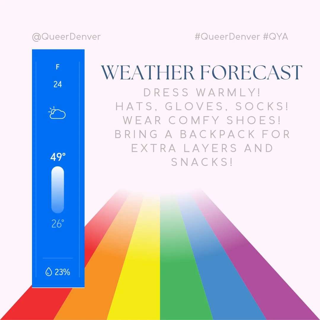 QueerMarchDEN's tweet photo. keep the weather in mind for the event tomorrow! ☔️🌈 https://t.co/nUwIuJyTXE