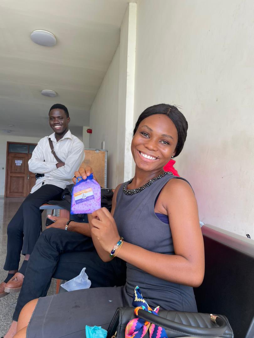 ruth_fiagbe's tweet photo. Ghana liberation Party’s “Emergency pad” Campaign. 
The Ghana liberation party (GLP) embarked on a campaign that was aimed at providing sanitary towels to female students for emergency purposes today at the UniMAC-GIJ Dzorwulu campus.@TDzineku @kodwoboateng @nmediacourse https://t.co/fBLjpxBu4v