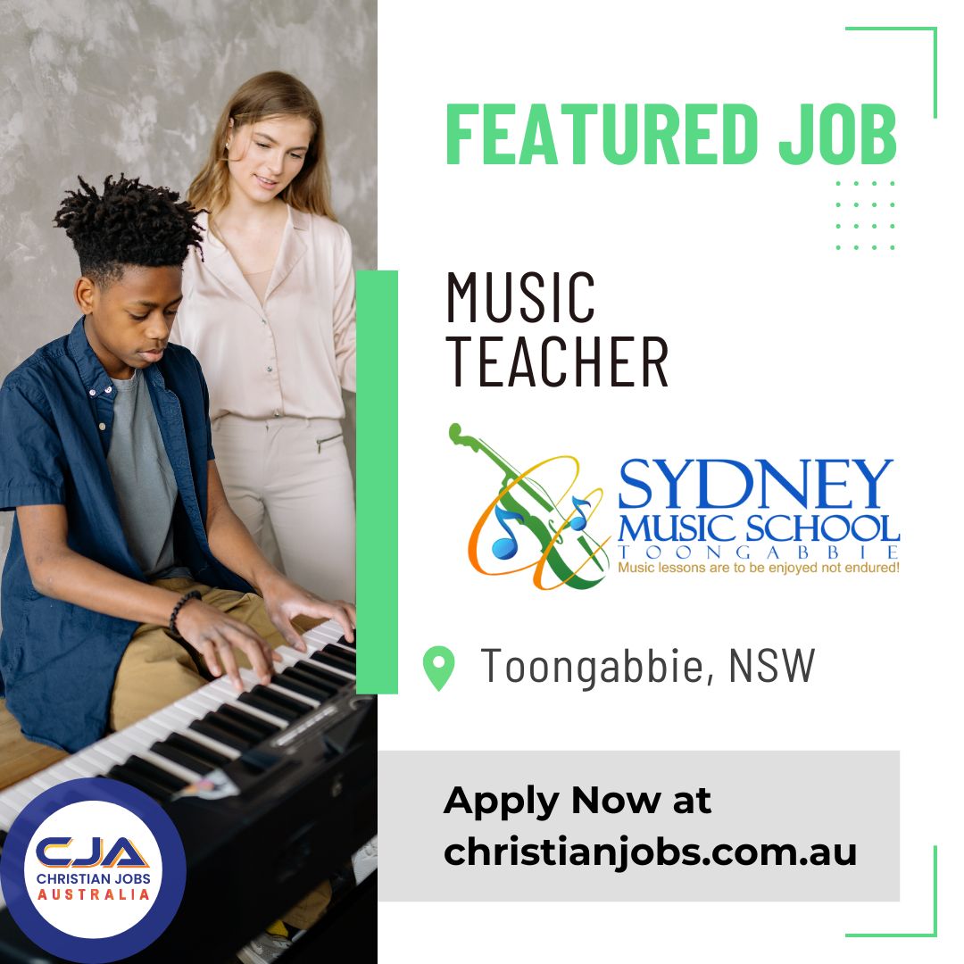 [NSW] NOW HIRING - Music Teacher at Sydney Music School Toongabbie. Apply via the link ow.ly/S1eC50NqQJo

#ChristianjobsAU #Christianjobsaustralia #ChristianJobs #australianchristians #christiancareers #ethicaljobs #ethicaljobsaustralia #teacherjobs #musicteacherjobs