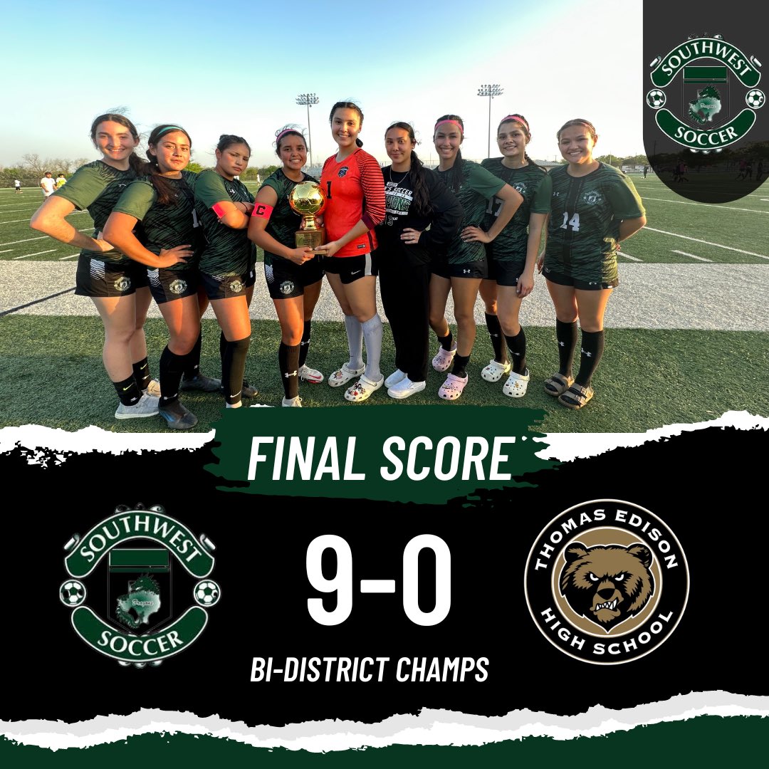 SWDragonsWS's tweet photo. Congratulations to our SW Lady Dragons for your Bi-District win tonight! Time to prepare for the next playoff game. #PLAYOFFS2023 #whosnext ⚽️🔥 https://t.co/F3wx9KHoSb