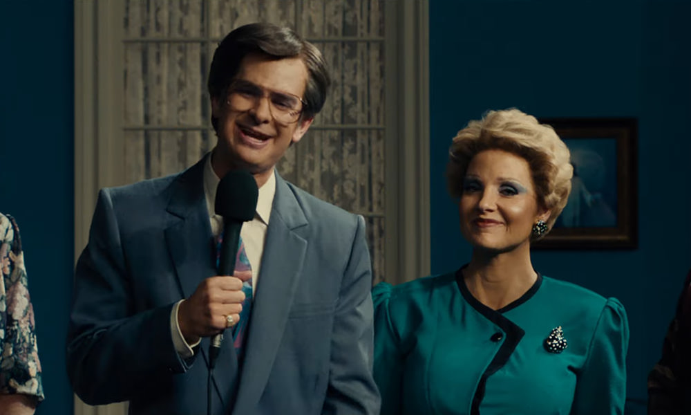 mikeyreed's tweet photo. #NowWatching #FirstTimeViewing The Eyes of Tammy Faye (2021) with Jessica Chastain and Andrew Garfield as Tammy and Jim Bakker.  Vincent D'Onofrio as Jerry Falwell.  (Jim Bakker did his time at the fed prison here in Rochester, MN) https://t.co/n8Sgcda5JG