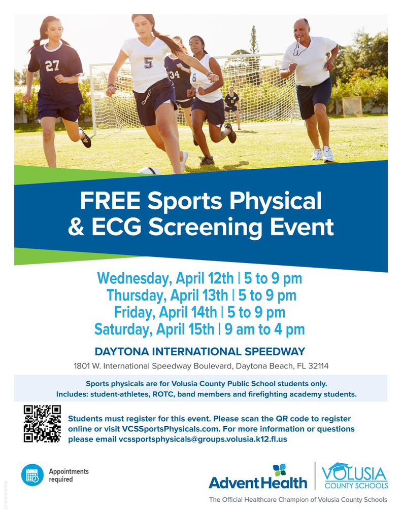 ‼️ATTENTION‼️ free physical event April 12th-15th!!! Great opportunity for all athletes in Volusia County and of course our Mainland Buccaneers! Register early to guarantee a spot in line! <a href="/Mainlandhigh/">Mainland High School</a> <a href="/TheMainlandHSFB/">Mainland High School Football</a>