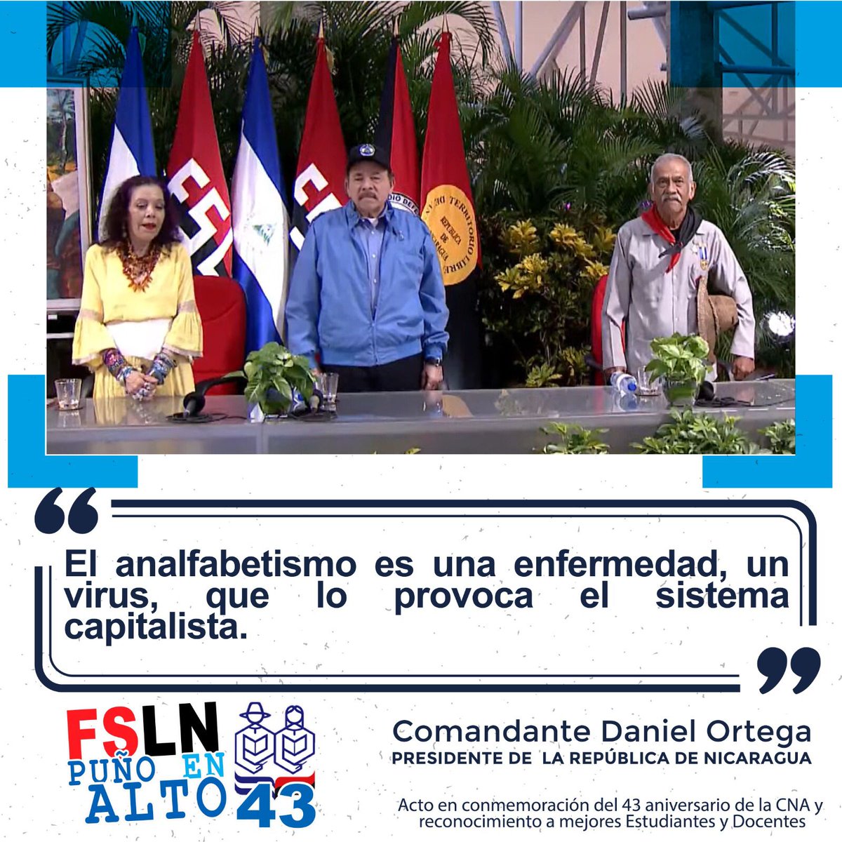 Juliocdo2021's tweet photo. Nuestro presidente siempre ha estado apoyando al pueblo.
#FSLNPuñoEnAlto43 https://t.co/7A1NPljSxX