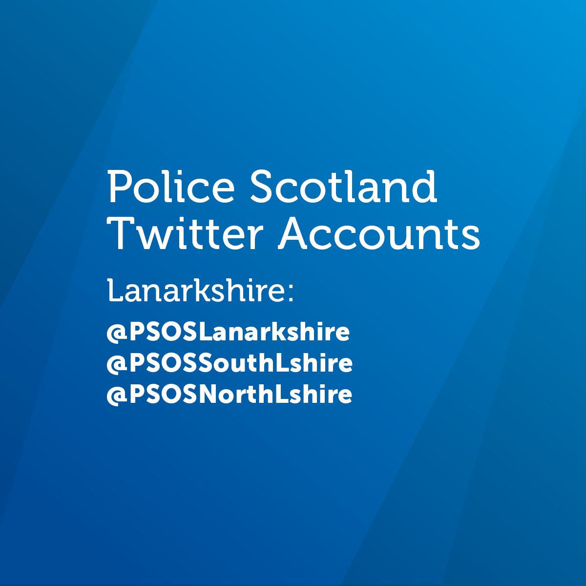 We’ve changed our Twitter names in Lanarkshire. This account is no longer in use. 

Please follow <a href="/PSOSNorthLshire/">Police Scotland North Lanarkshire</a> for your local updates 📣