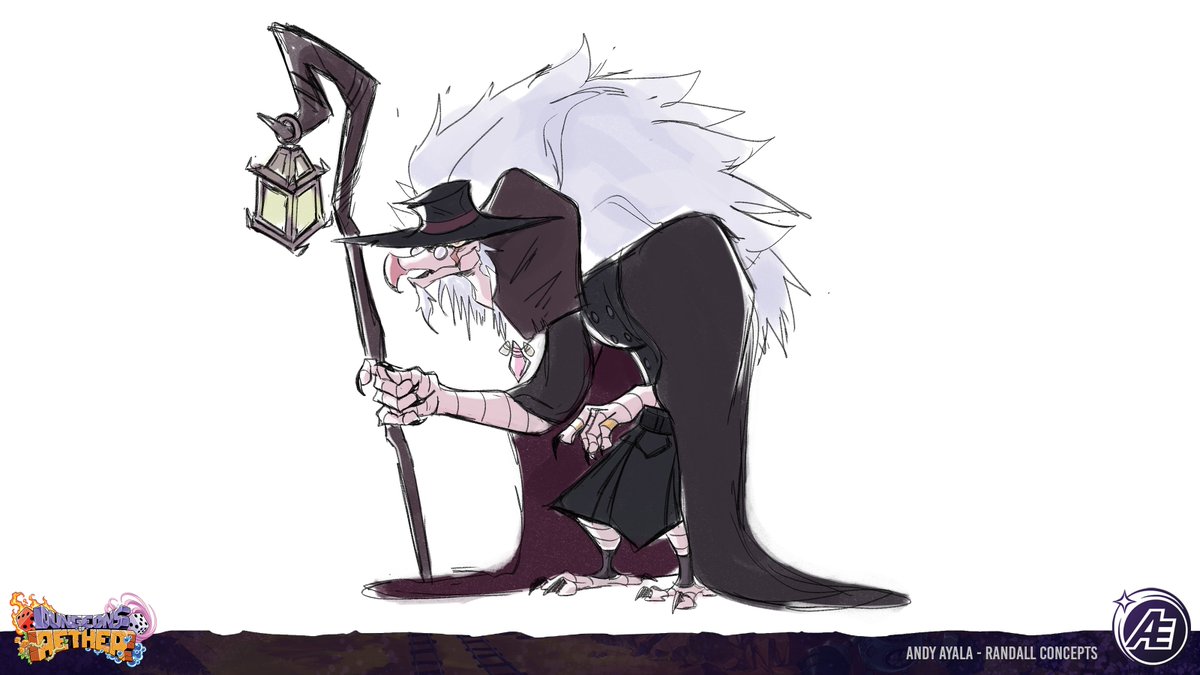 YeahBeezii's tweet image. Character Concepts for Randall!

Randall was another character I made during early development.  Truly a trustworthy, old vulture man. 
#dungeonsofaether