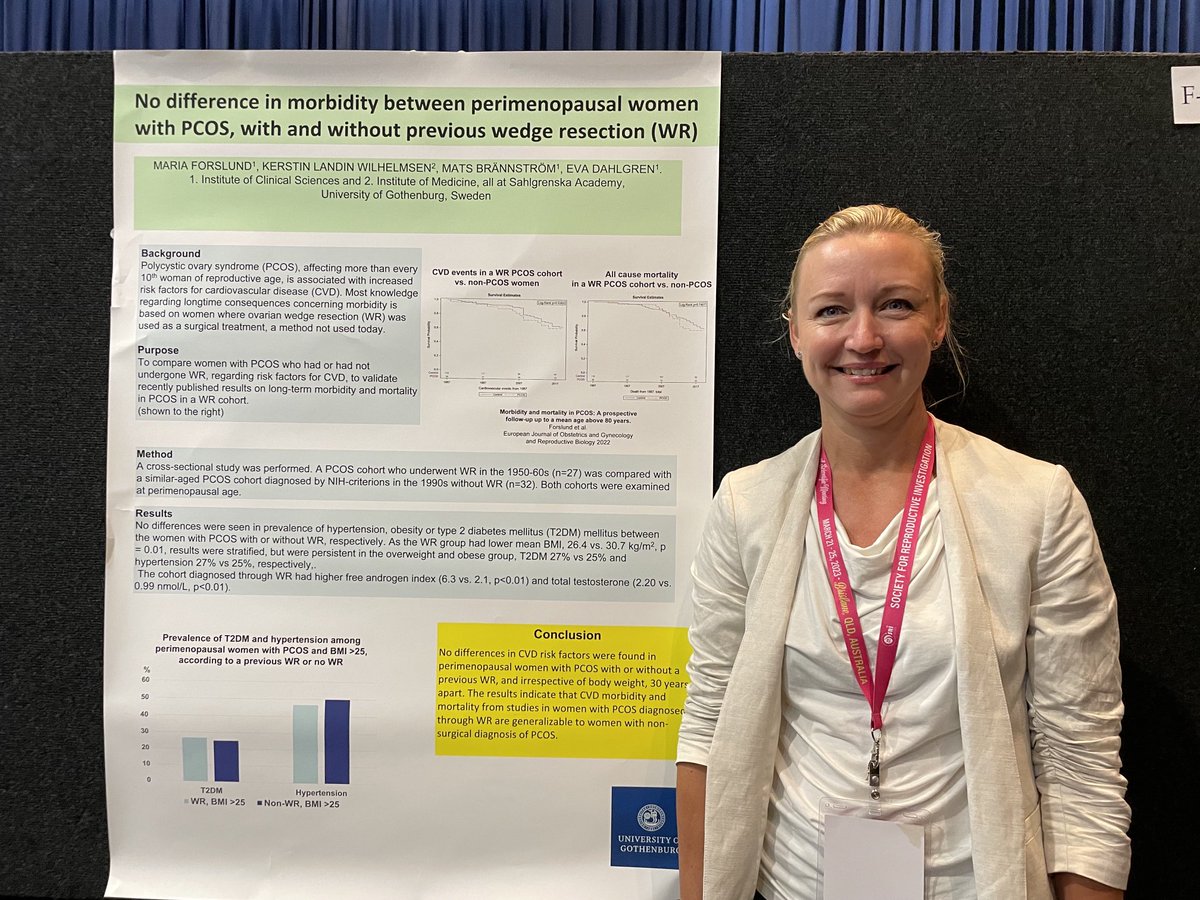 At #sri2023 presenting results on longterm consequences of #pcos including validation of previosly reported results on similar morbidity and mortality in women with pcos followed up to a mean age of above 80 years. More #pcosresearch needed!