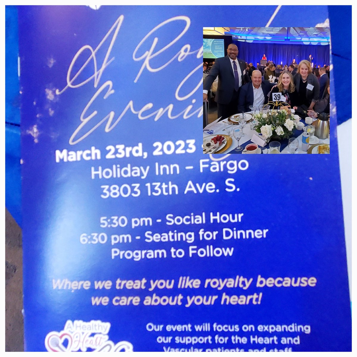 Enjoying the evening with the team of Dean's and Director at "A Royal Evening" sponsored by our health partner Essentia!!