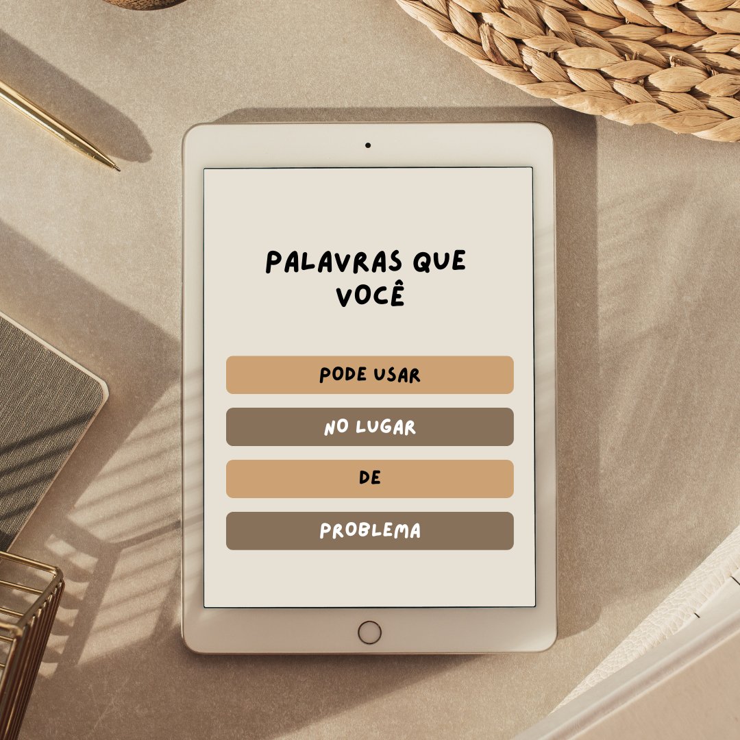 studyaugusto's tweet image. 100 PALAVRAS PARA USAR NO LUGAR DE “PROBLEMA"