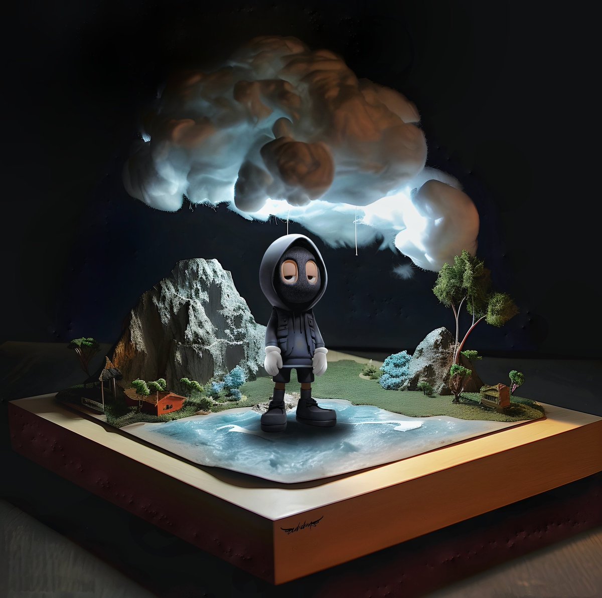Thanks <a href="/edizkan_/">Edizkan ⭕🦇</a> for creating a super cool piece with Wyld. No storm is stopping this adventurer. Beasts are Beasts we climb the biggest mountains. ✨️ 😉

#AKCB #HUGMI #BAGMI
