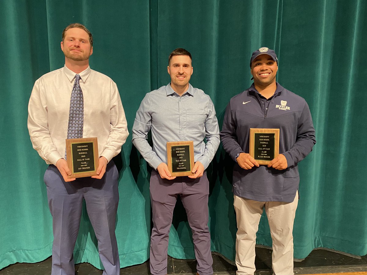 NThunderbolts's tweet photo. 2023 Baseball Hall of Fame- Ian Creager, Tom Stoffel, Blake Beemer.  Congratulations and great to see you guys https://t.co/rE2uPAPp3y