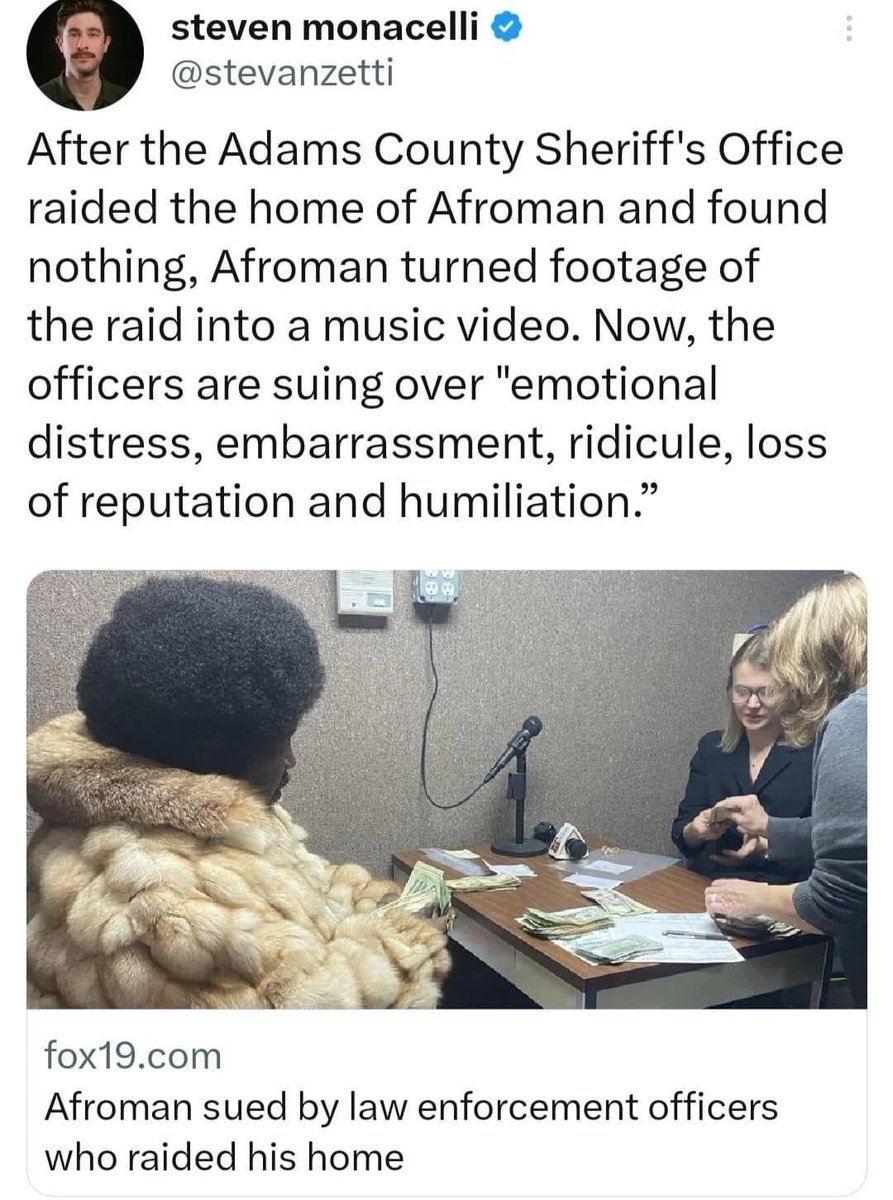 Rothmus's tweet photo. Afroman did nothing wrong. https://t.co/guzVdUoSSm