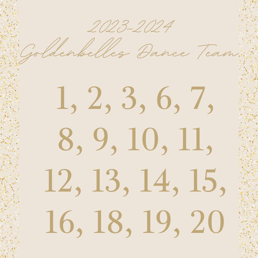 ✨Congratulations to the 2023-2024 Goldenbelles Dance Team!✨