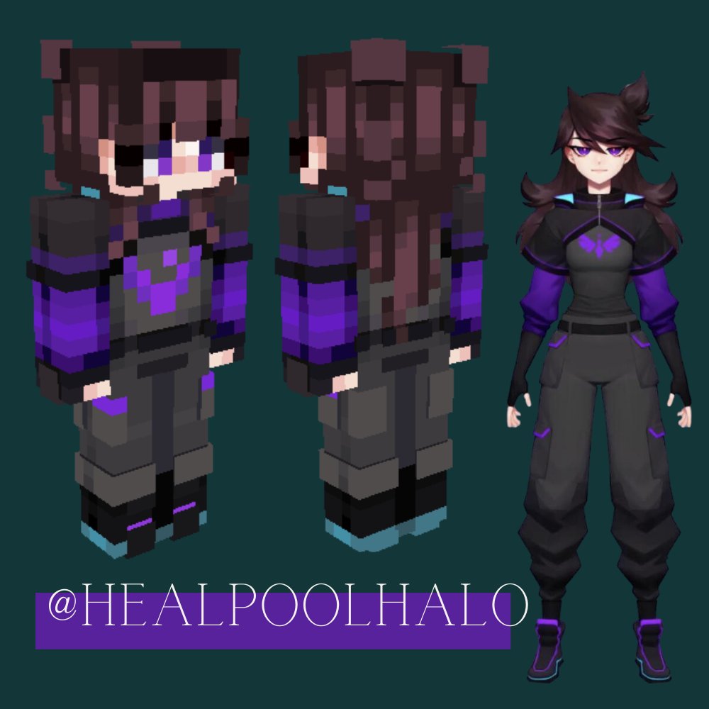 ☆ grace ☆ on X: made a skin for the lovely @JaidenAnimation based off of  her vtuber model! <33 thought she might be interested in a new skin for the  QSMP! 